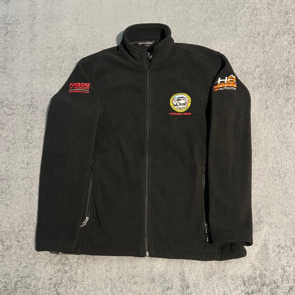 Official Staff Porsche Club of America Carolinas Region Fleece Jacket Black L